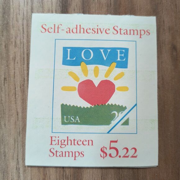 USPS Other - Vintage 1994 USPS Love Heart Sunrise Self-Adhesive 29¢ Stamp Booklet – Mint NH